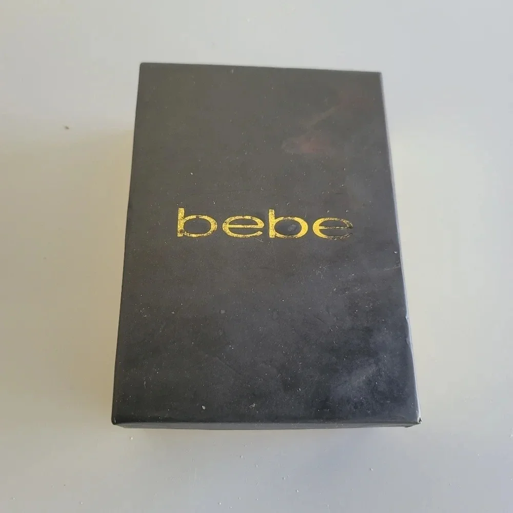 NEW BEBE BOX SET GOLD TONE CHAIN LOVE NECKLACE HEART **Missing 2 Sets Earrings**